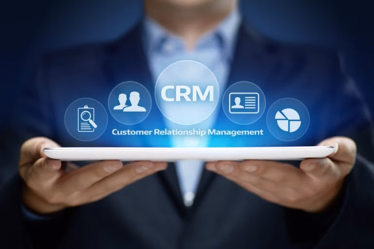 CRM Customer Relationship Management Business Internet Techology Concept.