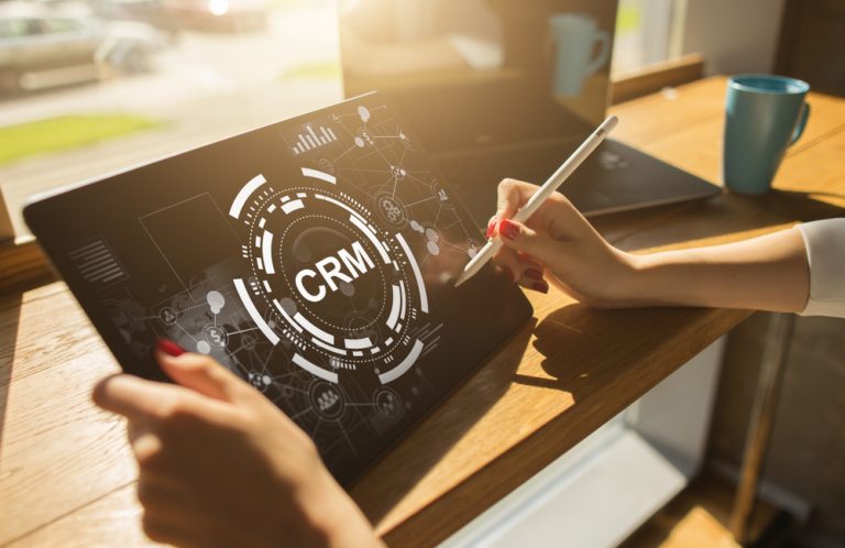 CRM. Customer relationship management concept.